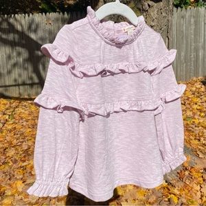 Ruffle Pullover in Superfine Yarn, NWT